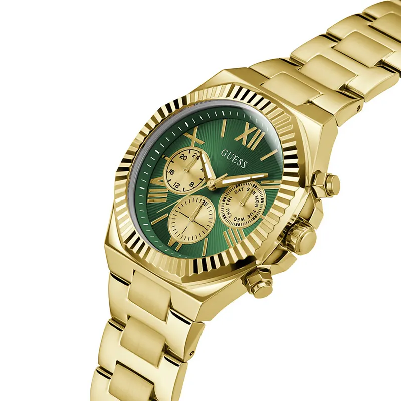 Guess Equity Green Dial Gold-tone Men’s Watch- GW0703G2
